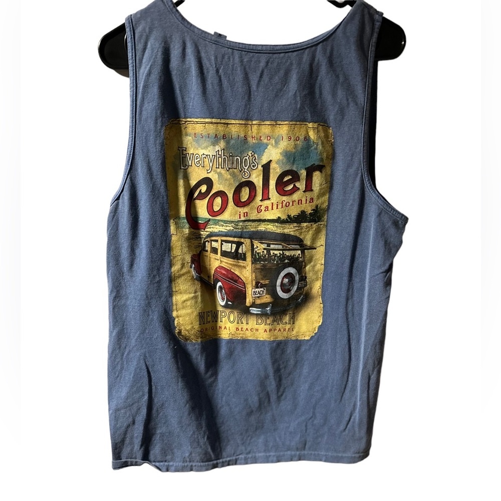Blue 84 everything’s cooler in California sleeveless t-shirt size M EUC